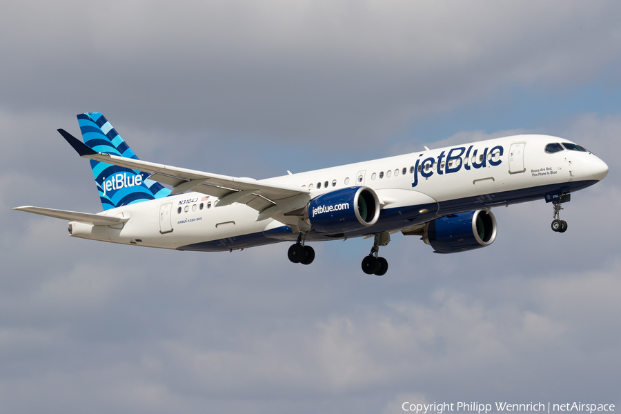 JetBlue Airways Airbus A220-300 (N3104J) | Photo 560569