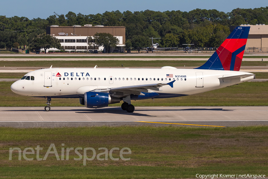 Delta Air Lines Airbus A319-114 (N314NB) | Photo 677089