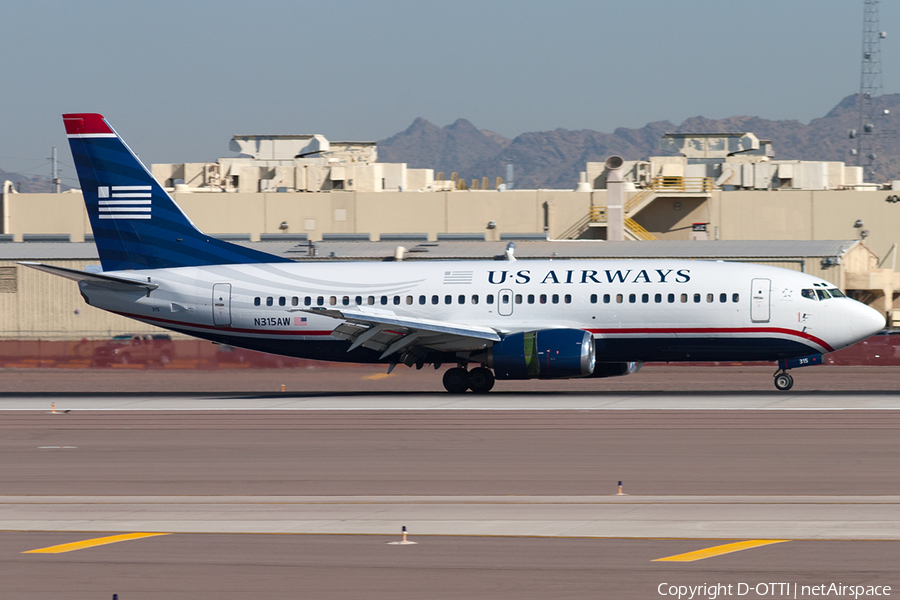US Airways Boeing 737-3S3 (N315AW) | Photo 189111