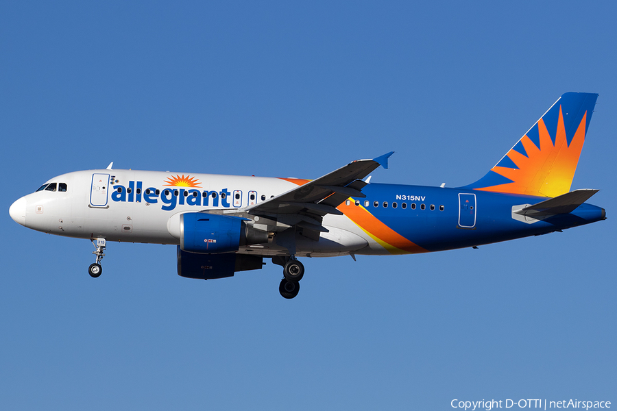 Allegiant Air Airbus A319-111 (N315NV) | Photo 547814
