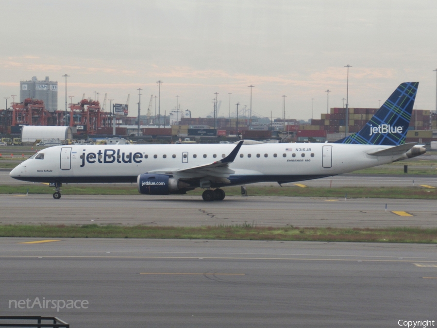 JetBlue Airways Embraer ERJ-190AR (ERJ-190-100IGW) (N316JB) | Photo 468762