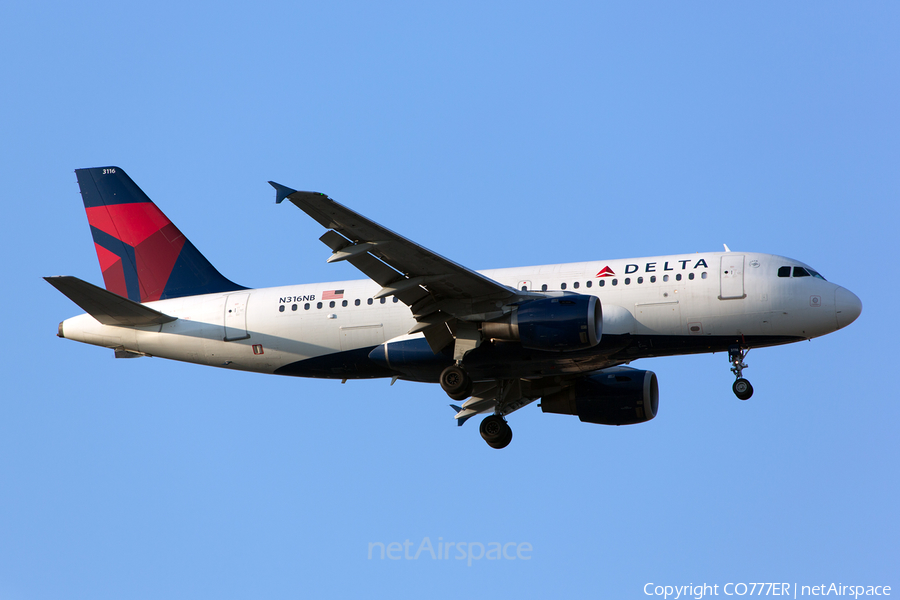 Delta Air Lines Airbus A319-114 (N316NB) | Photo 113396