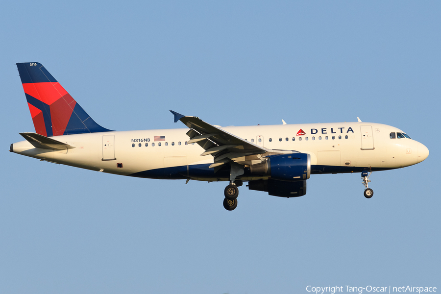 Delta Air Lines Airbus A319-114 (N316NB) | Photo 567205