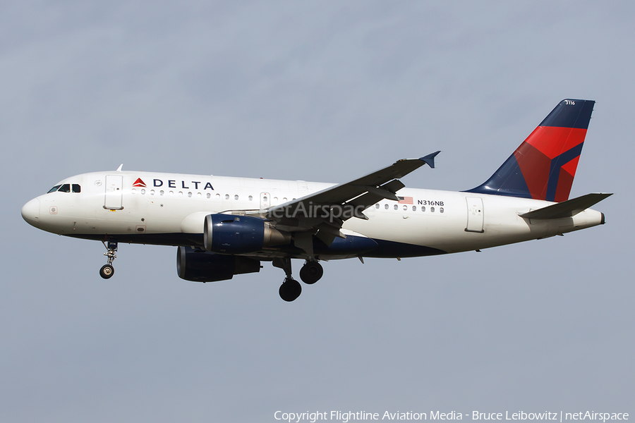 Delta Air Lines Airbus A319-114 (N316NB) | Photo 100502