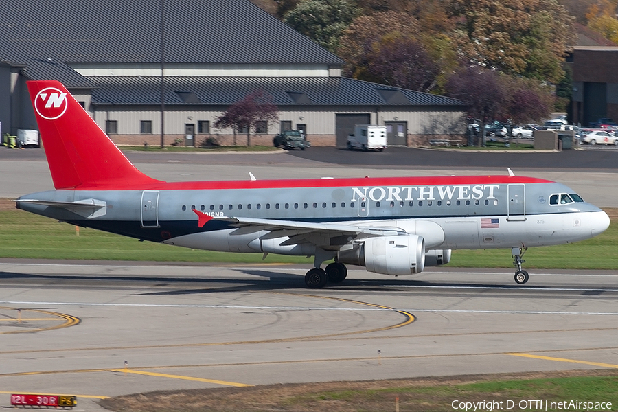 Northwest Airlines Airbus A319-114 (N316NB) | Photo 191192