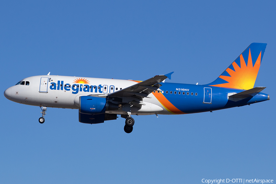 Allegiant Air Airbus A319-111 (N316NV) | Photo 552350