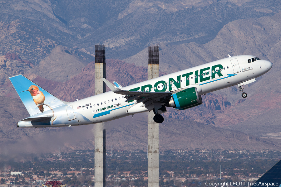 Frontier Airlines Airbus A320-251N (N318FR) | Photo 550024