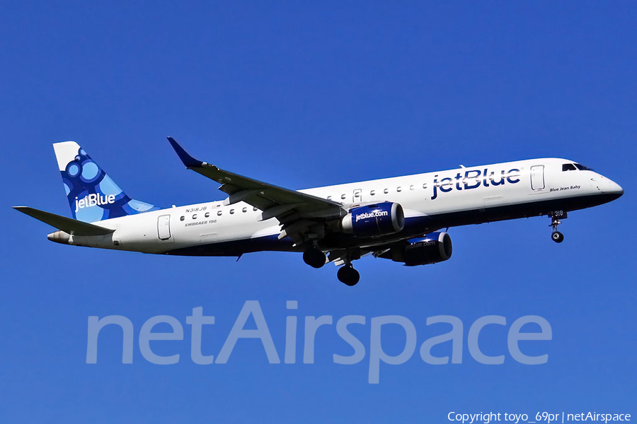 JetBlue Airways Embraer ERJ-190AR (ERJ-190-100IGW) (N318JB) | Photo 68249