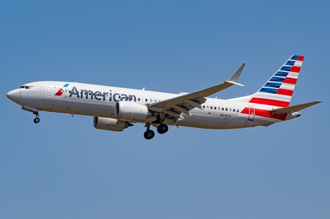 American Airlines Boeing 737-8 MAX (N318TD) at  Los Angeles - International, United States