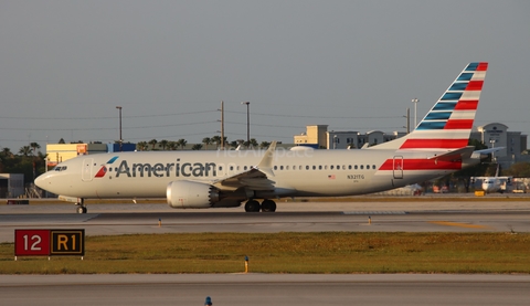 American Airlines Boeing 737-8 MAX (N321TG) at  Miami - International, United States