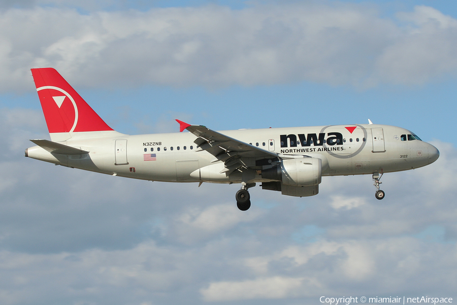 Northwest Airlines Airbus A319-114 (N322NB) | Photo 103248