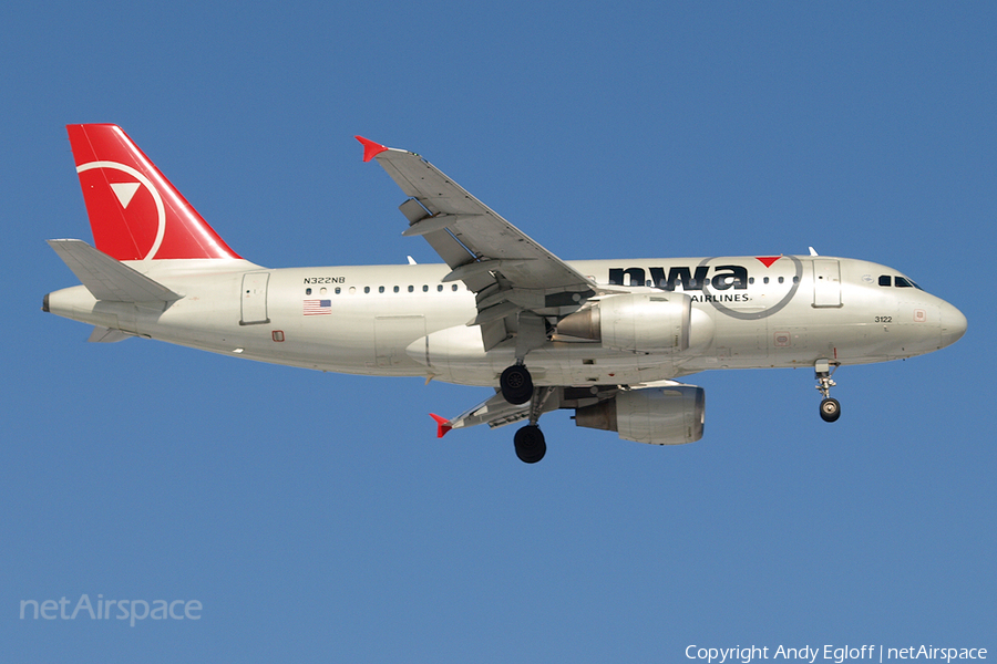 Northwest Airlines Airbus A319-114 (N322NB) | Photo 225612