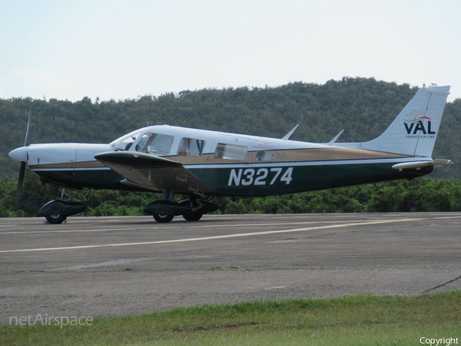 VAL - Vieques Air Link Piper PA-32-260 Cherokee Six (N3274) | Photo 538793