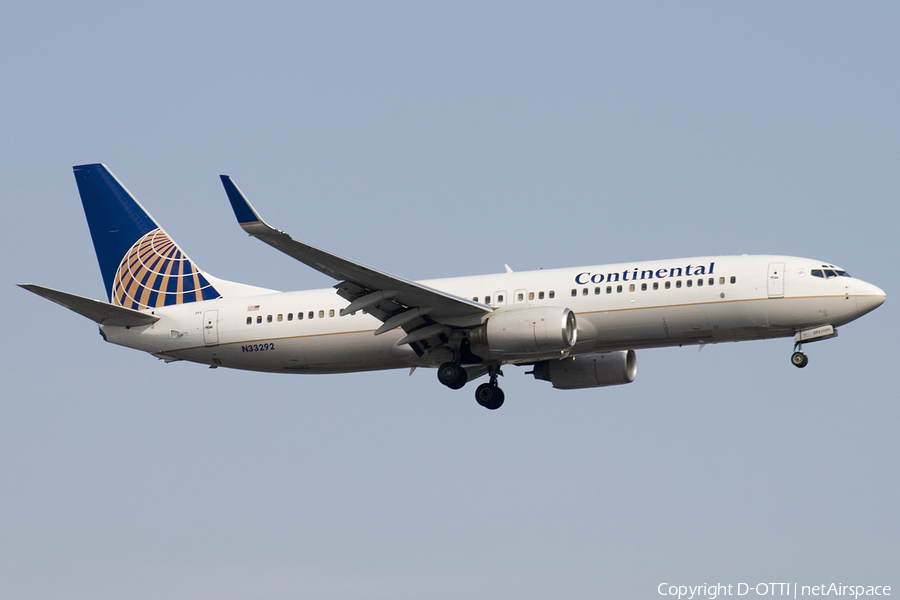 Continental Airlines Boeing 737-824 (N33292) | Photo 176584