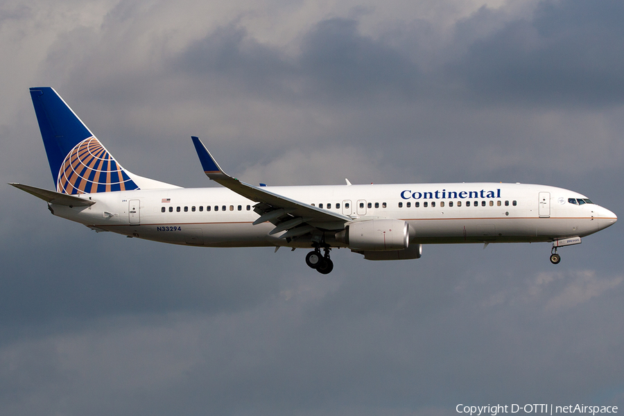 Continental Airlines Boeing 737-824 (N33294) | Photo 214381
