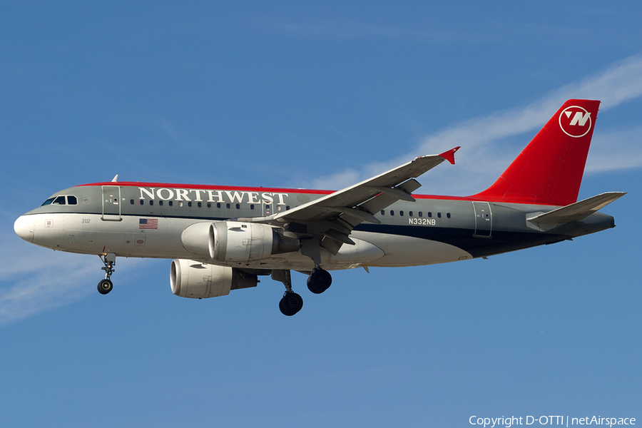 Northwest Airlines Airbus A319-114 (N332NB) | Photo 184175