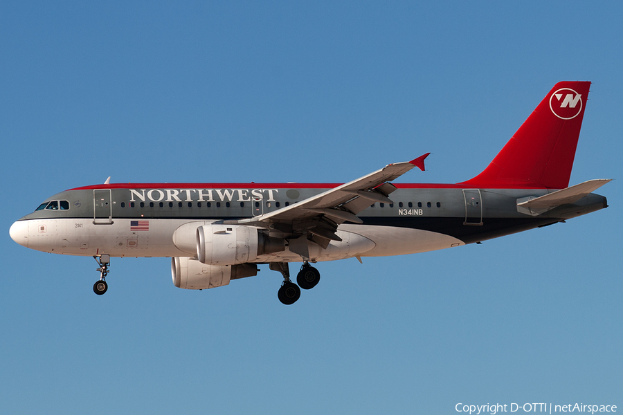 Northwest Airlines Airbus A319-114 (N341NB) | Photo 181092