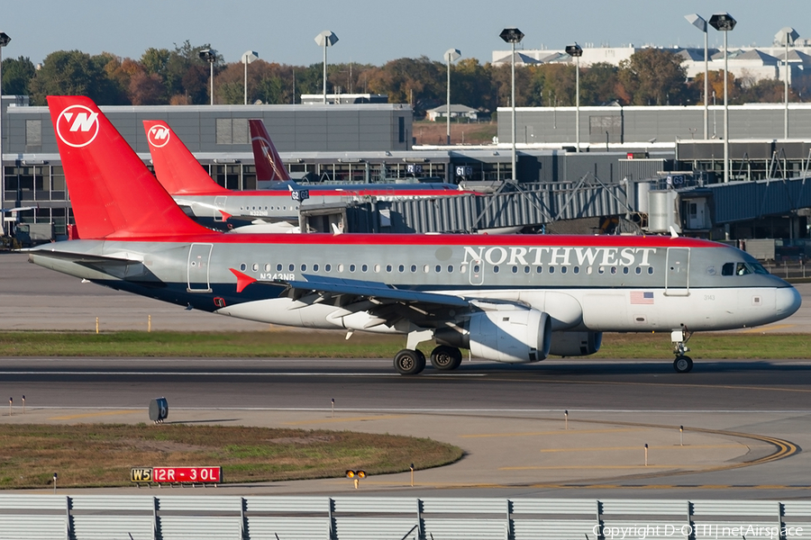 Northwest Airlines Airbus A319-114 (N343NB) | Photo 190575