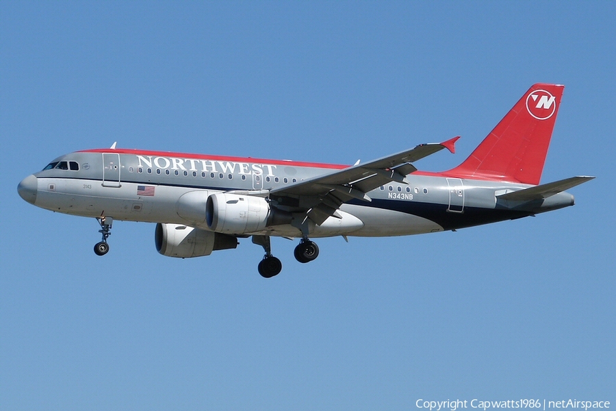 Northwest Airlines Airbus A319-114 (N343NB) | Photo 638129