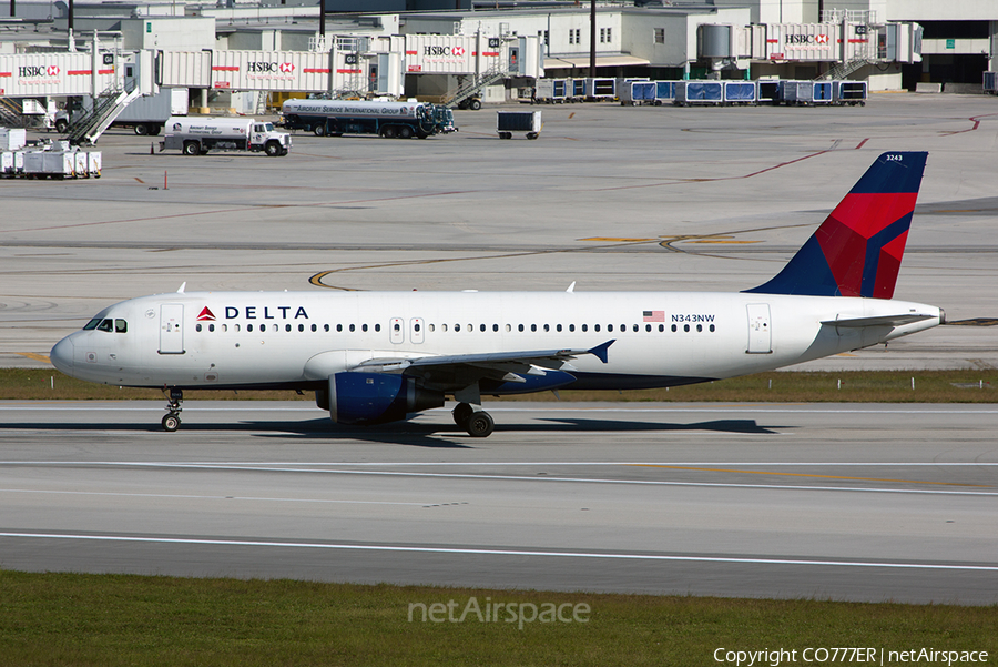 Delta Air Lines Airbus A320-212 (N343NW) | Photo 14024