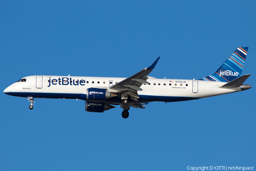 JetBlue Airways Embraer ERJ-190AR (ERJ-190-100IGW) (N346JB) | Photo 220586