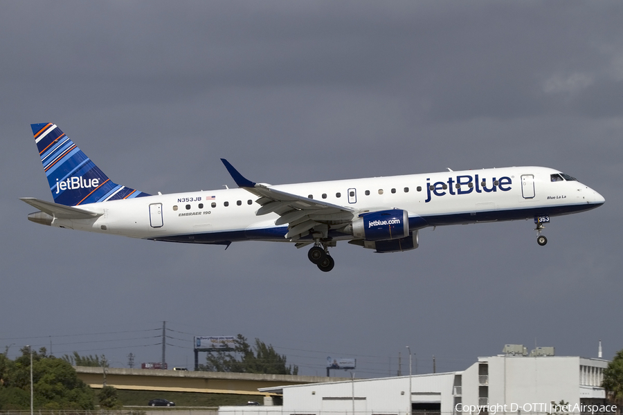 JetBlue Airways Embraer ERJ-190AR (ERJ-190-100IGW) (N353JB) | Photo 422577