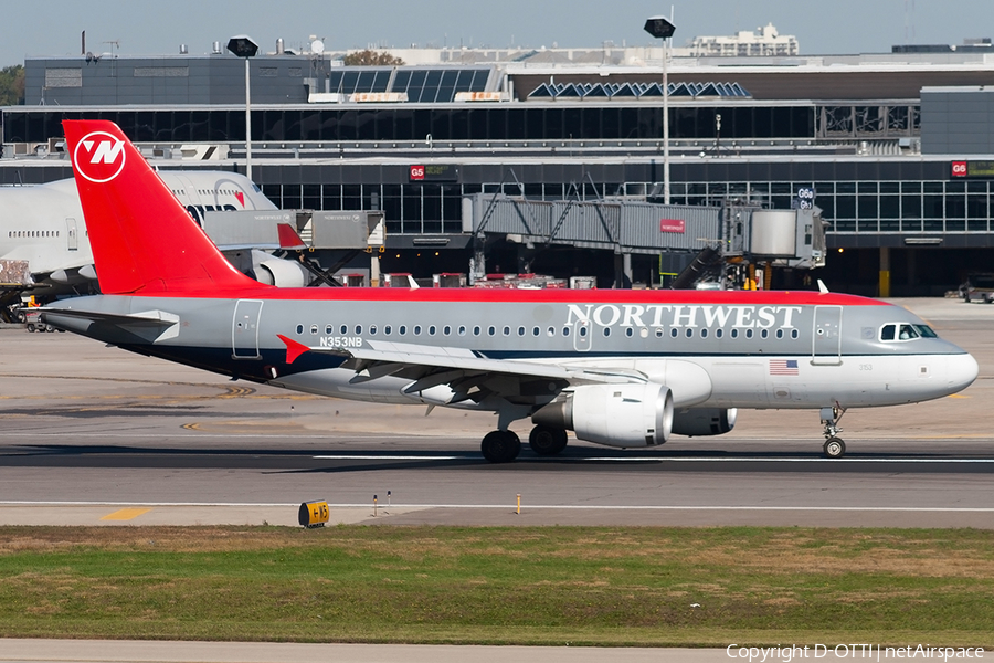Northwest Airlines Airbus A319-114 (N353NB) | Photo 190457