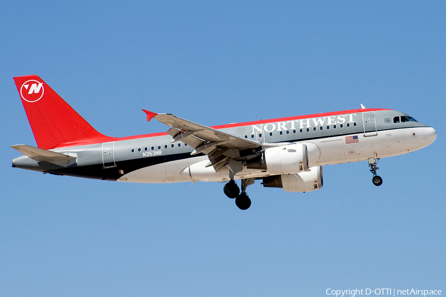 Northwest Airlines Airbus A319-114 (N353NB) | Photo 179372