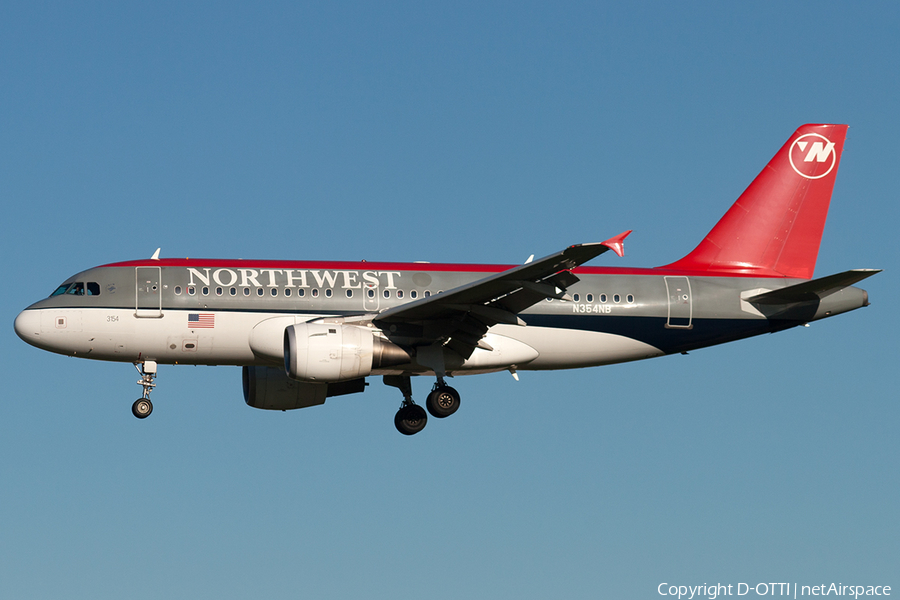 Northwest Airlines Airbus A319-114 (N354NB) | Photo 190093