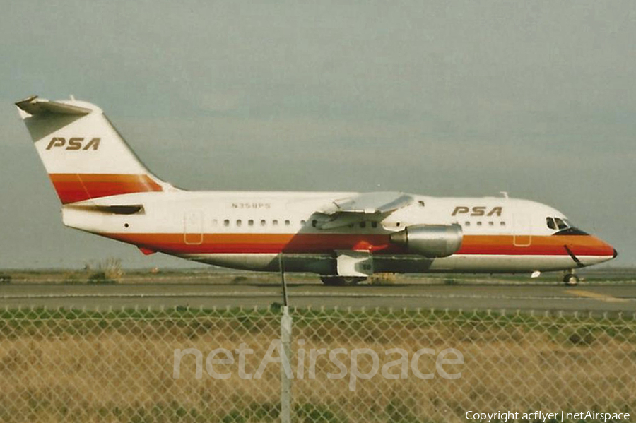 PSA - Pacific Southwest Airlines BAe Systems BAe-146-200 (N358PS) | Photo 449691