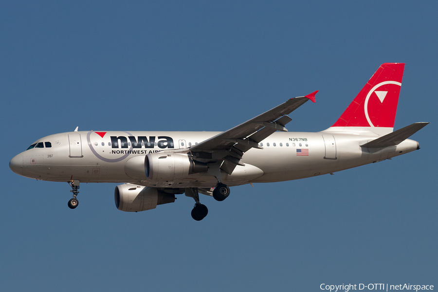 Northwest Airlines Airbus A319-114 (N367NB) | Photo 182990