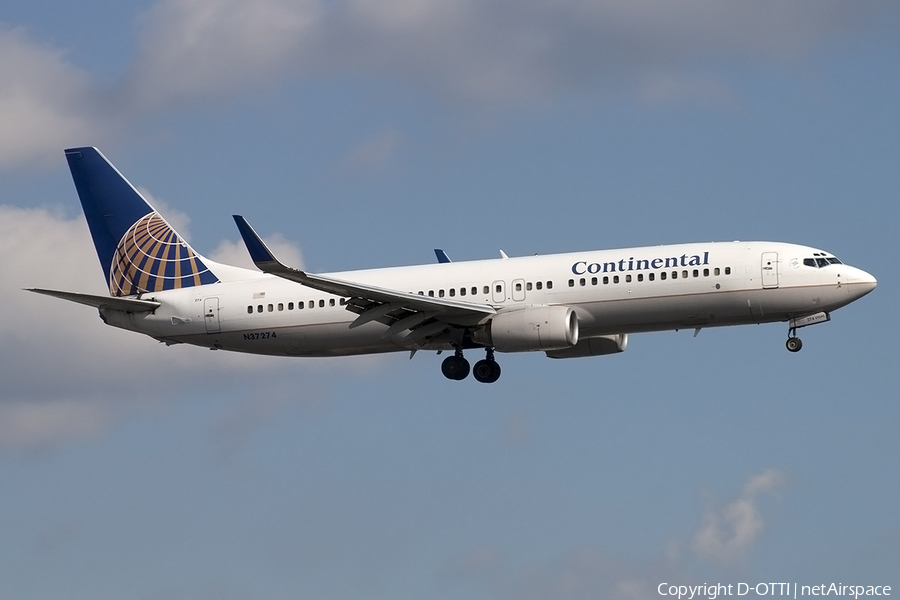 Continental Airlines Boeing 737-824 (N37274) | Photo 177402
