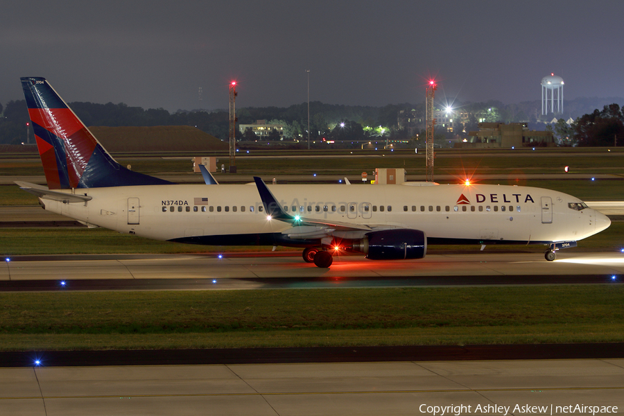 Delta Air Lines Boeing 737-832 (N374DA) | Photo 194749