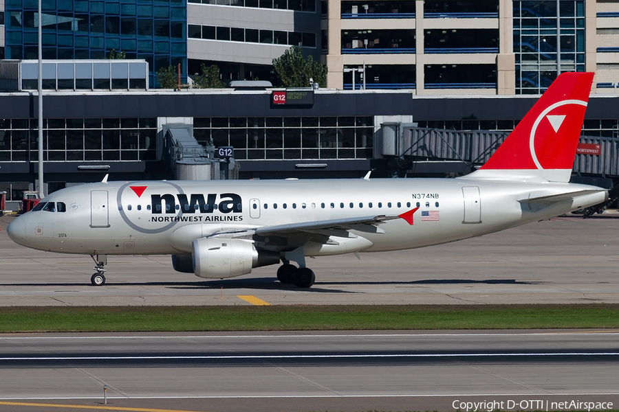 Northwest Airlines Airbus A319-114 (N374NB) | Photo 190467
