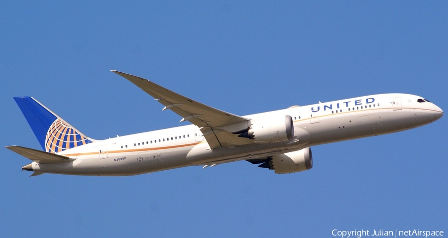 United Airlines Boeing 787-9 Dreamliner (N38950) | Photo 440618