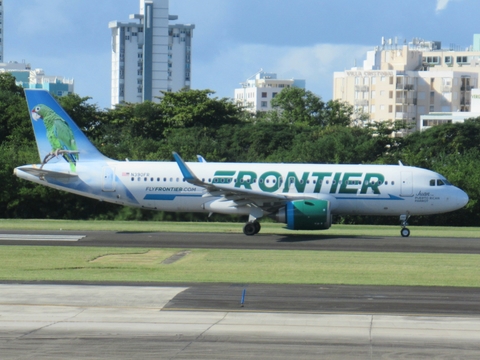 Frontier Airlines Airbus A320-251N (N390FR) at  San Juan - Luis Munoz Marin International, Puerto Rico