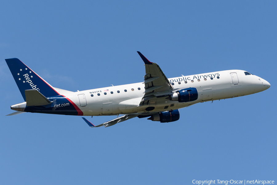American Eagle (Republic Airlines) Embraer ERJ-175LR (ERJ-170-200LR) (N401YX) | Photo 461337
