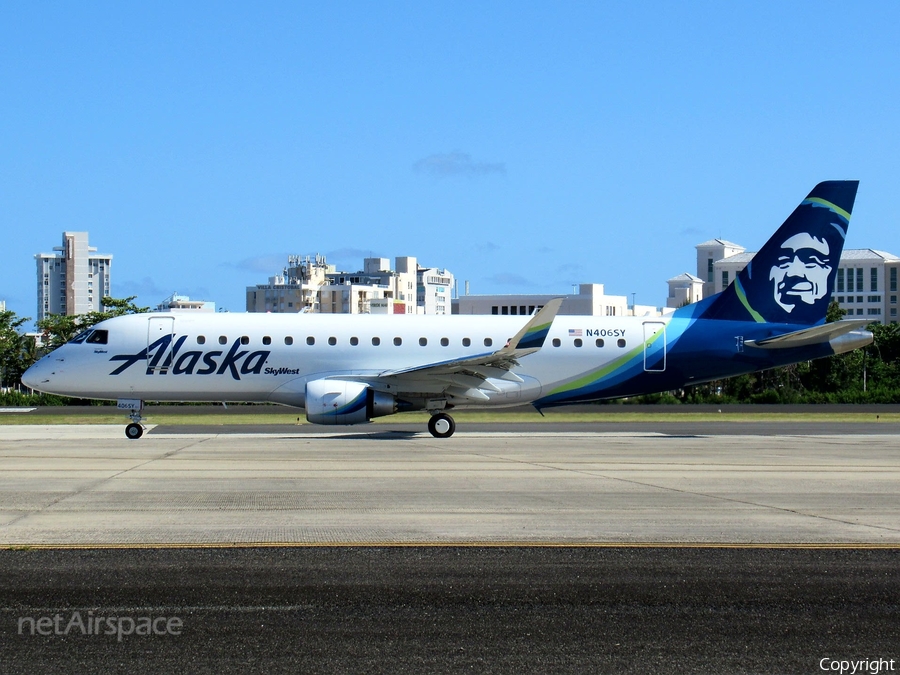 Alaska Airlines (Skywest) Embraer ERJ-175LR (ERJ-170-200LR) (N406SY) | Photo 497552