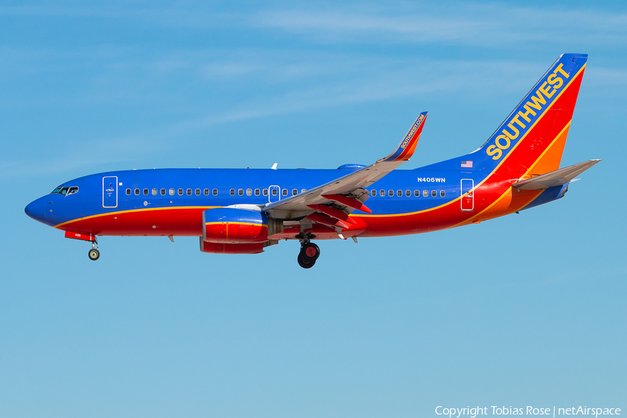 Southwest Airlines Boeing 737-7H4 (N406WN) | Photo 279502