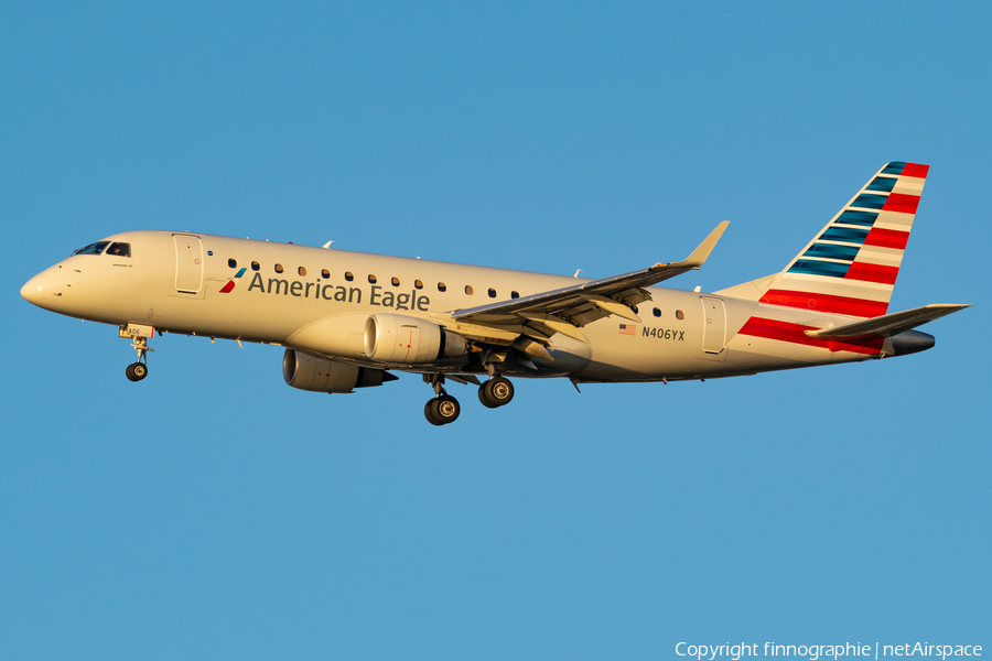 American Eagle (Republic Airlines) Embraer ERJ-175LR (ERJ-170-200LR) (N406YX) | Photo 587491