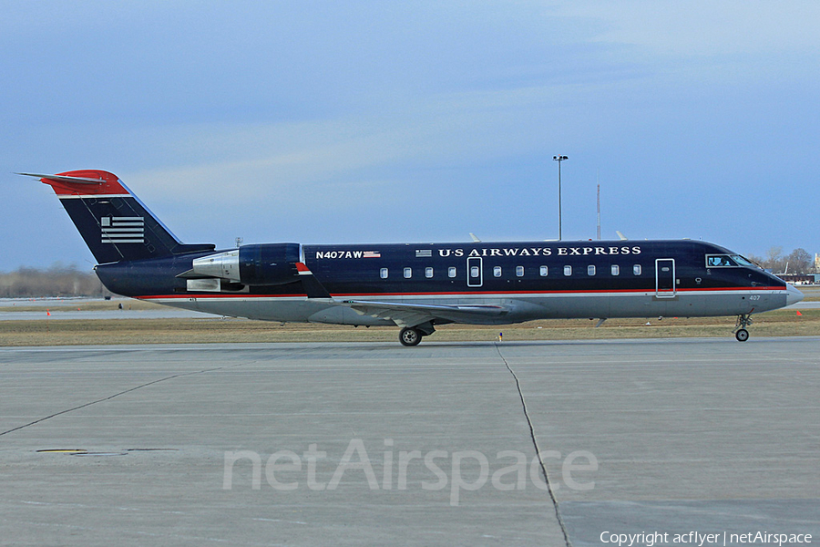 US Airways Express (Air Wisconsin) Bombardier CRJ-200LR (N407AW) | Photo 154710
