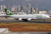 EVA Air Boeing 747-45E(M) (N407EV) at  Hong Kong - Kai Tak International (closed), Hong Kong