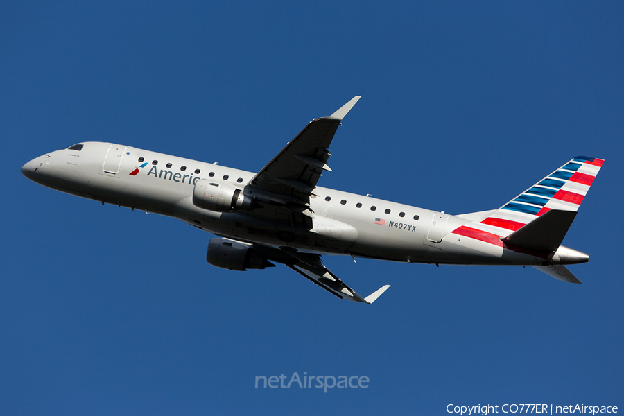 American Eagle (Republic Airlines) Embraer ERJ-175LR (ERJ-170-200LR) (N407YX) | Photo 208813