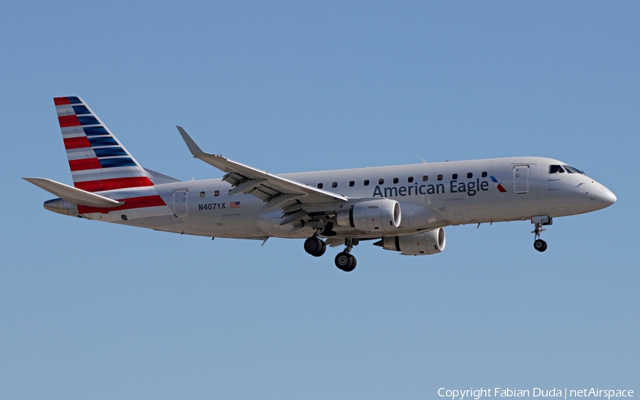 American Eagle (Republic Airlines) Embraer ERJ-175LR (ERJ-170-200LR) (N407YX) | Photo 327259