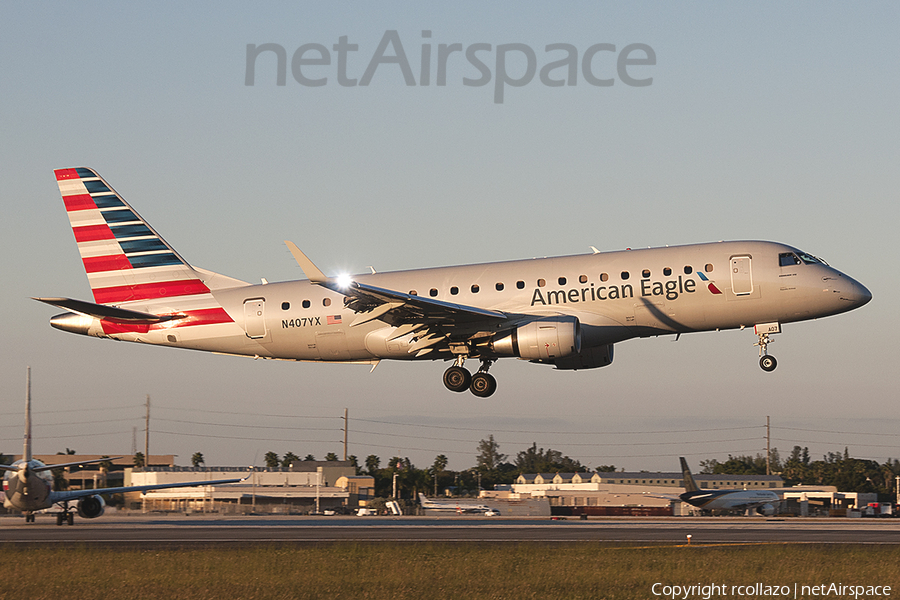 American Eagle (Republic Airlines) Embraer ERJ-175LR (ERJ-170-200LR) (N407YX) | Photo 62934