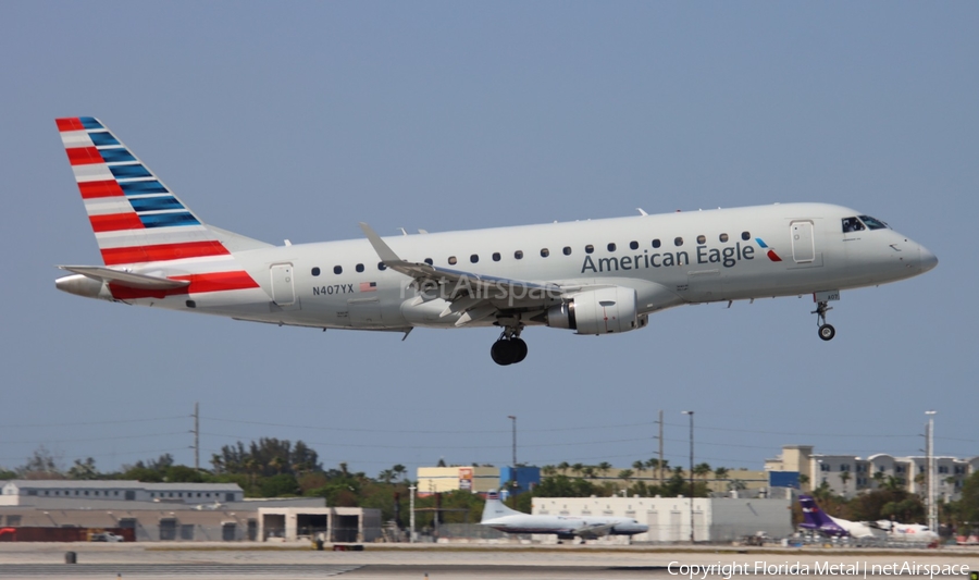 American Eagle (Republic Airlines) Embraer ERJ-175LR (ERJ-170-200LR) (N407YX) | Photo 621284