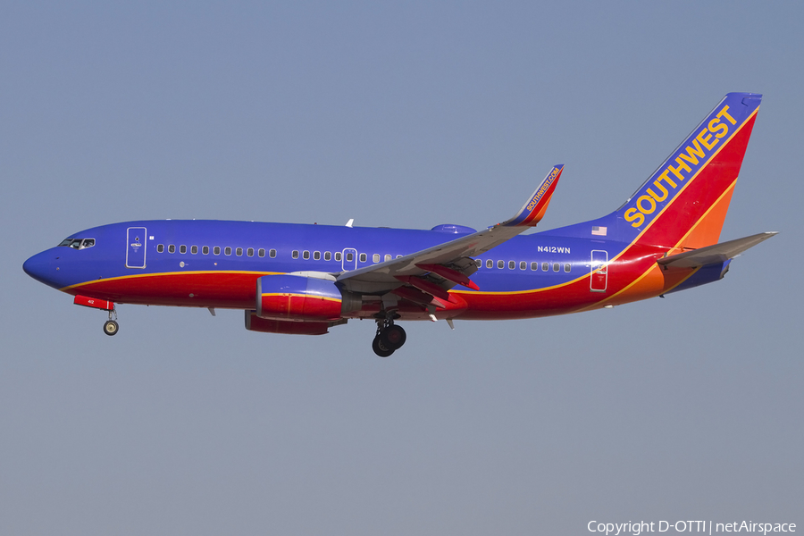 Southwest Airlines Boeing 737-7H4 (N412WN) | Photo 424651