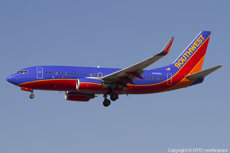 Southwest Airlines Boeing 737-7H4 (N412WN) | Photo 338400