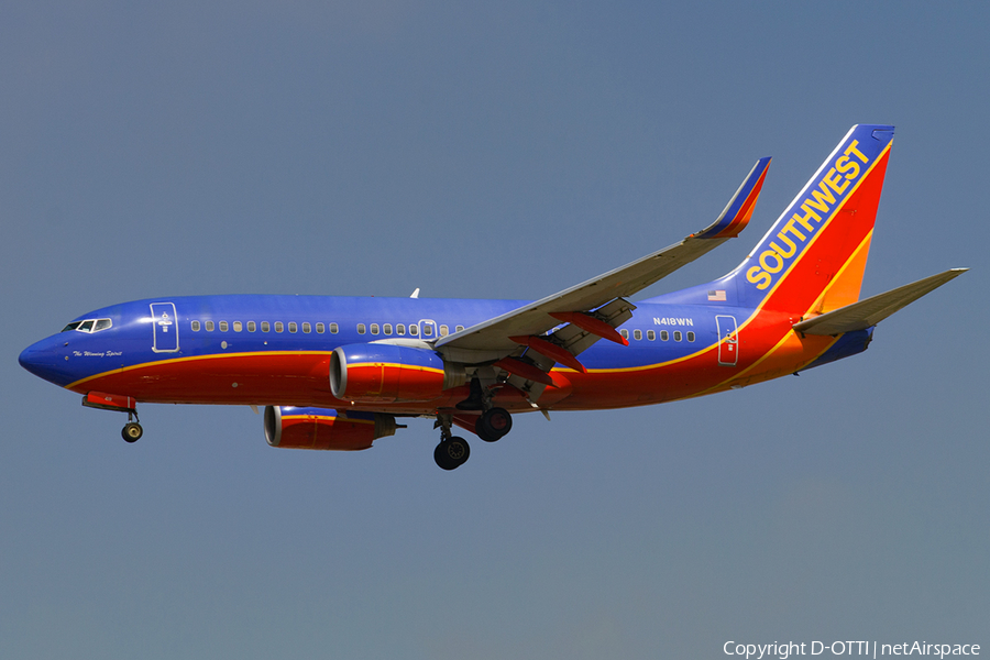 Southwest Airlines Boeing 737-7H4 (N418WN) | Photo 181721