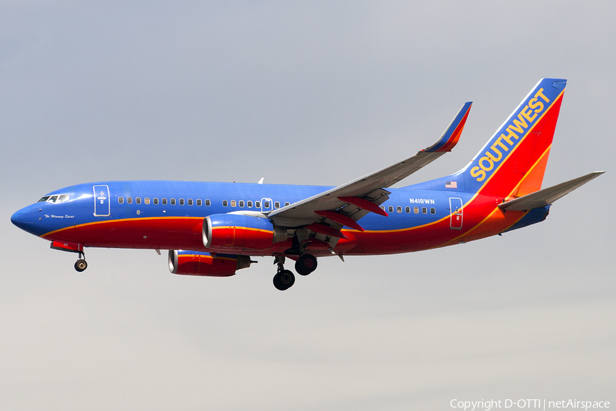 Southwest Airlines Boeing 737-7H4 (N418WN) | Photo 185326